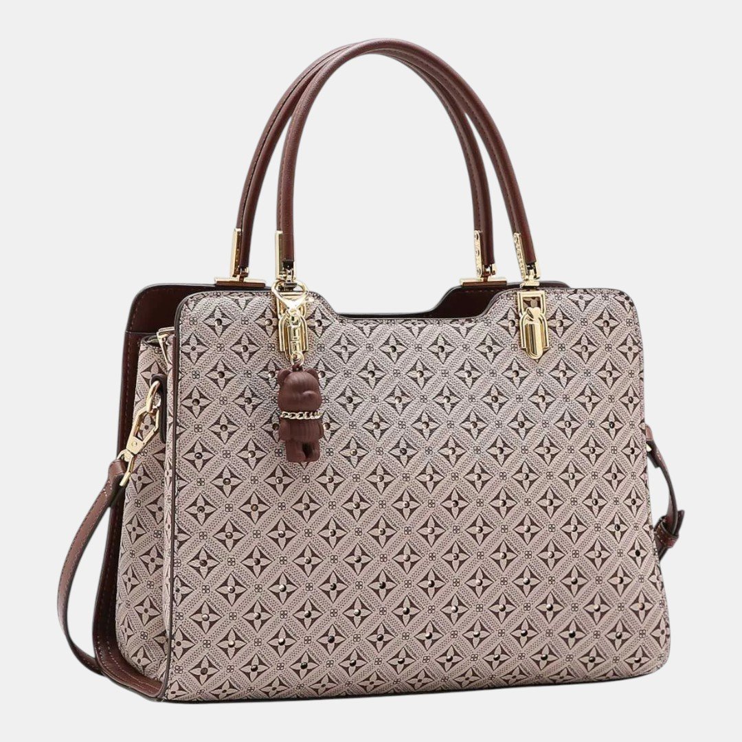 Bolsa Feminina Chenson Mão Monograma Cristal Vinho