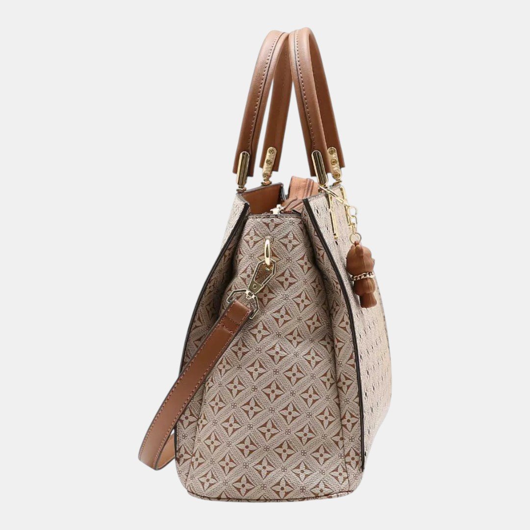 Bolsa Feminina Chenson Mão Monograma Cristal Natural Bege 3