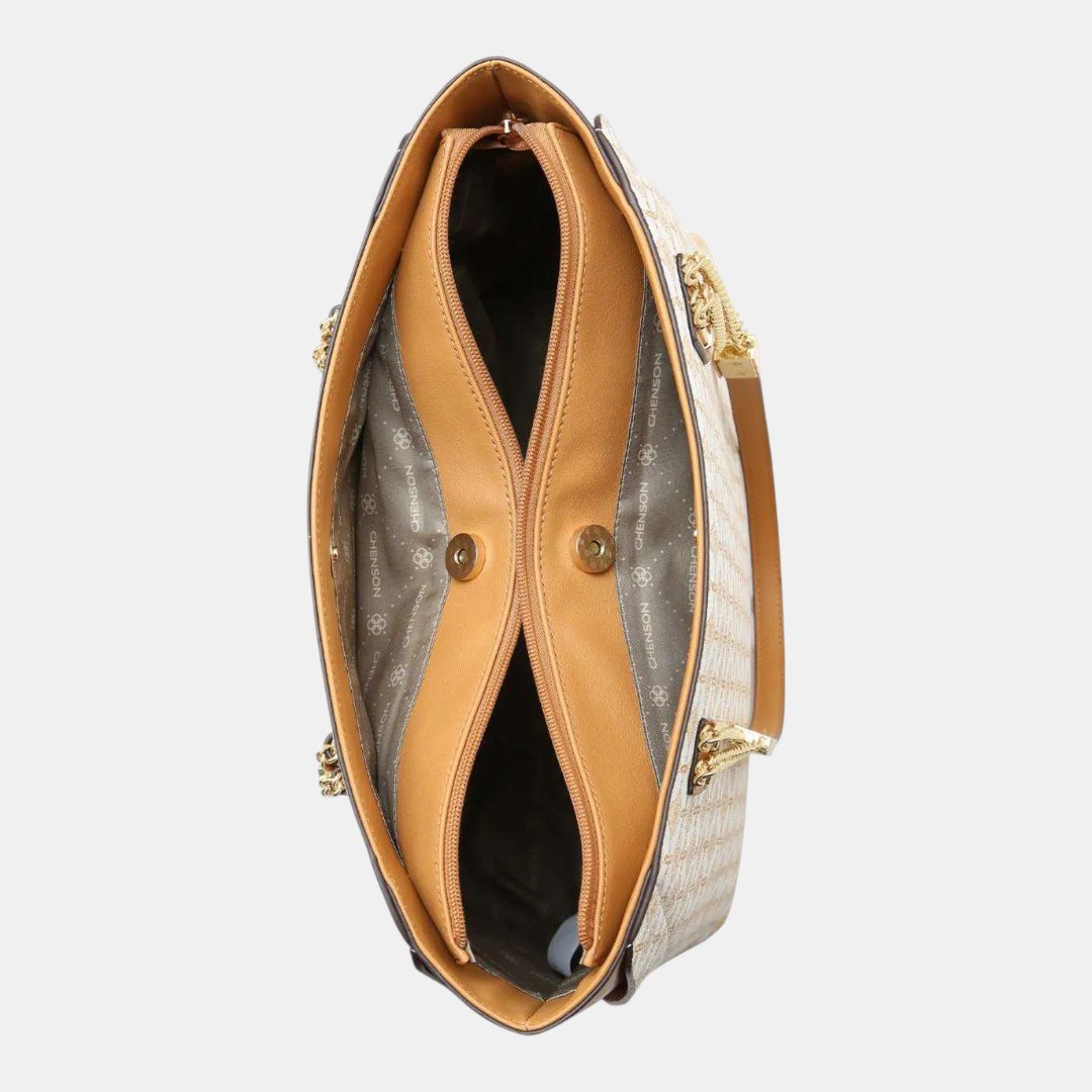 Bolsa Feminina Chenson Ombro Fashion Monograma Marrom Marrom 4