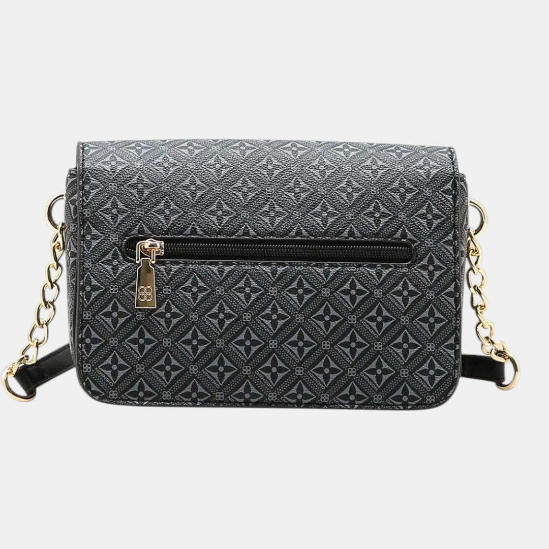 Bolsa Feminina Chenson Transversal Monograma Cristal Preta Preto 2