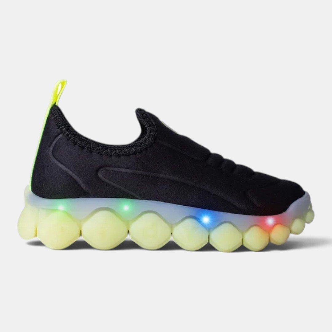 Tênis Infantil Kidy Com Luz Sporty Fun Preto