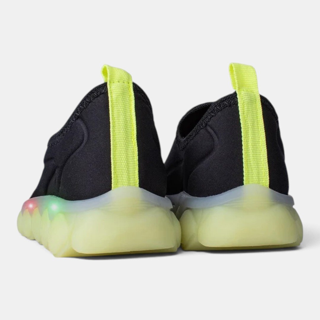 Tênis Infantil Kidy Com Luz Sporty Fun Preto Preto 4