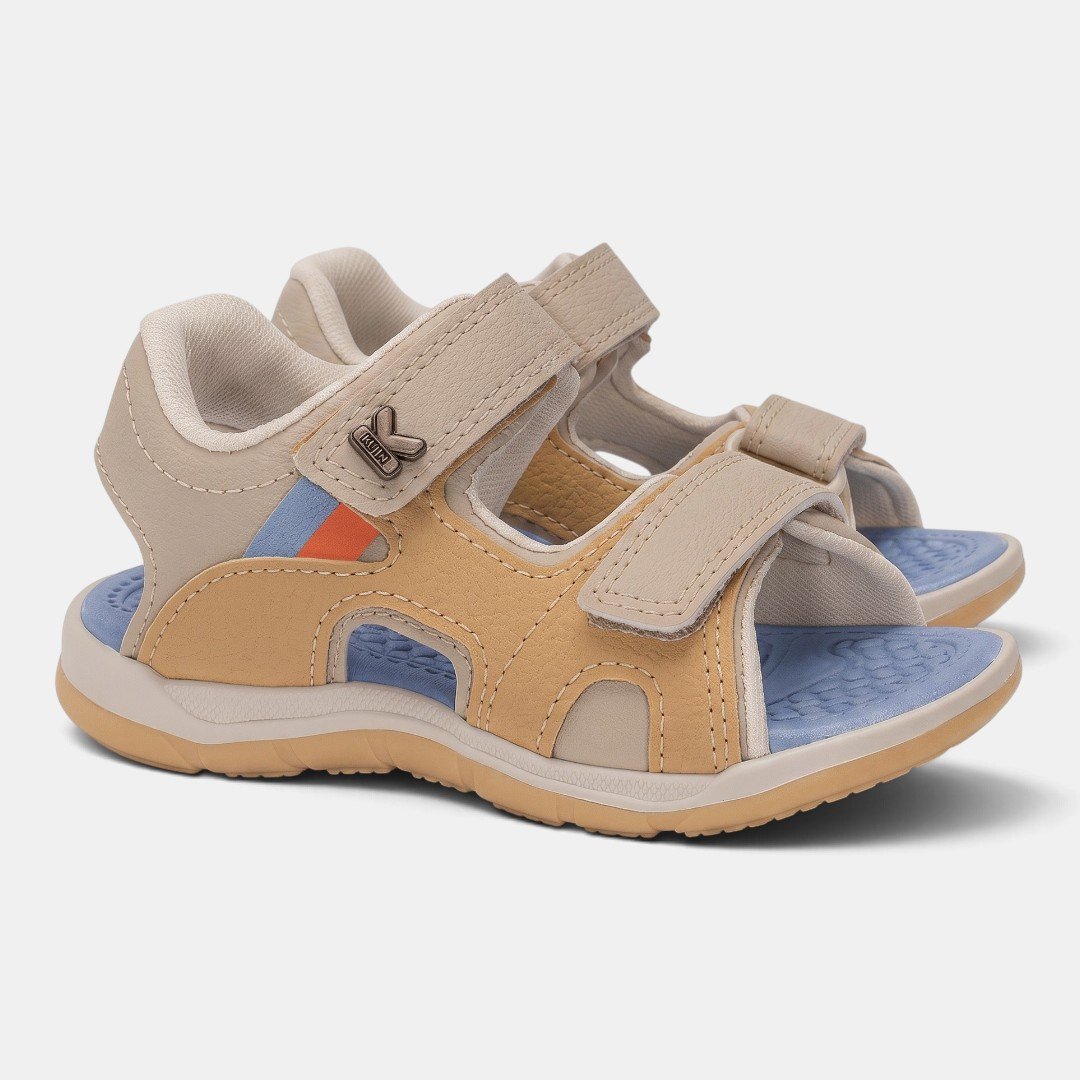 Papete Infantil Klin Line Play Menino Com Velcro Duplo Bege Bege 2