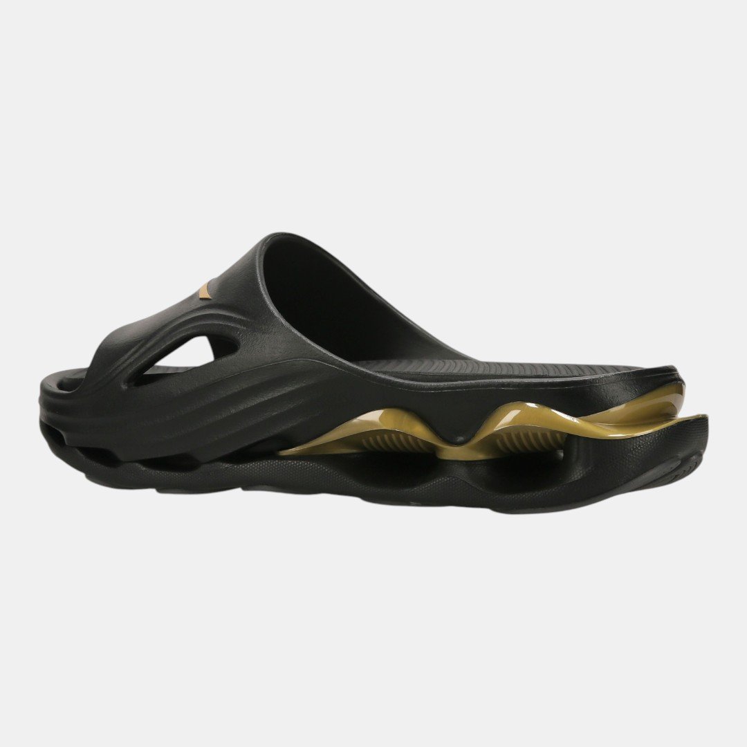Chinelo Mizuno Slide Wave Preto com Dourado Preto 7