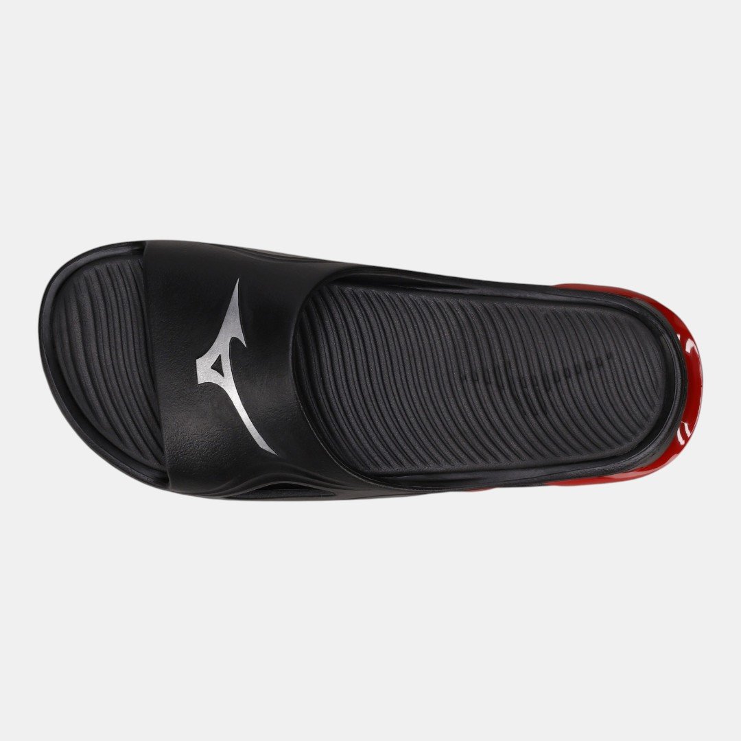 Chinelo Mizuno Slide Wave Preto com Vermelho Preto 5