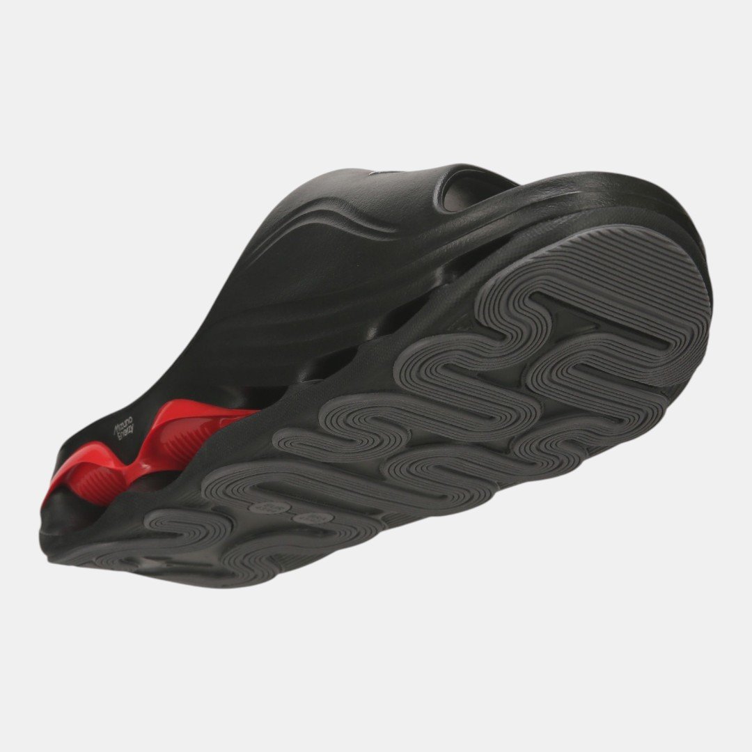 Chinelo Mizuno Slide Wave Preto com Vermelho Preto 6
