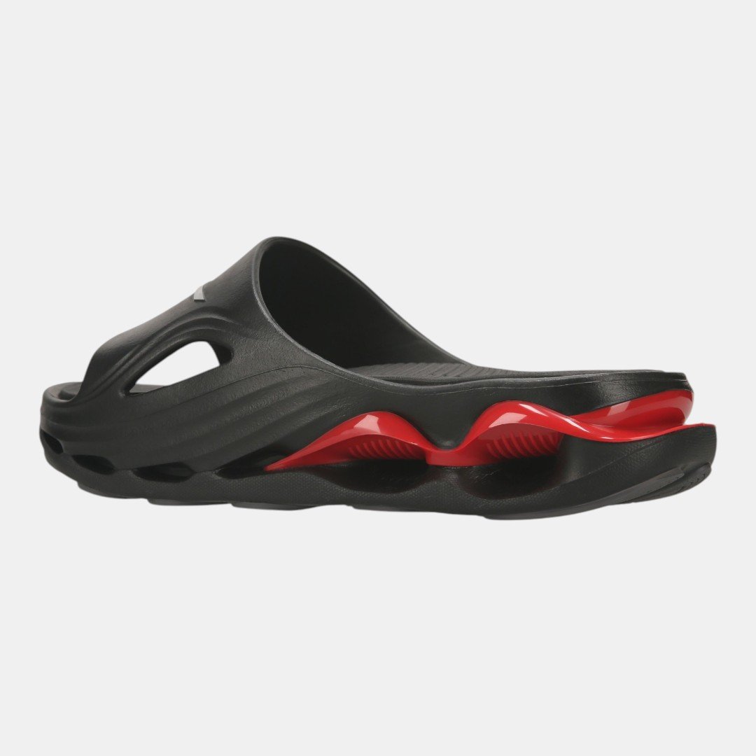 Chinelo Mizuno Slide Wave Preto com Vermelho Preto 7