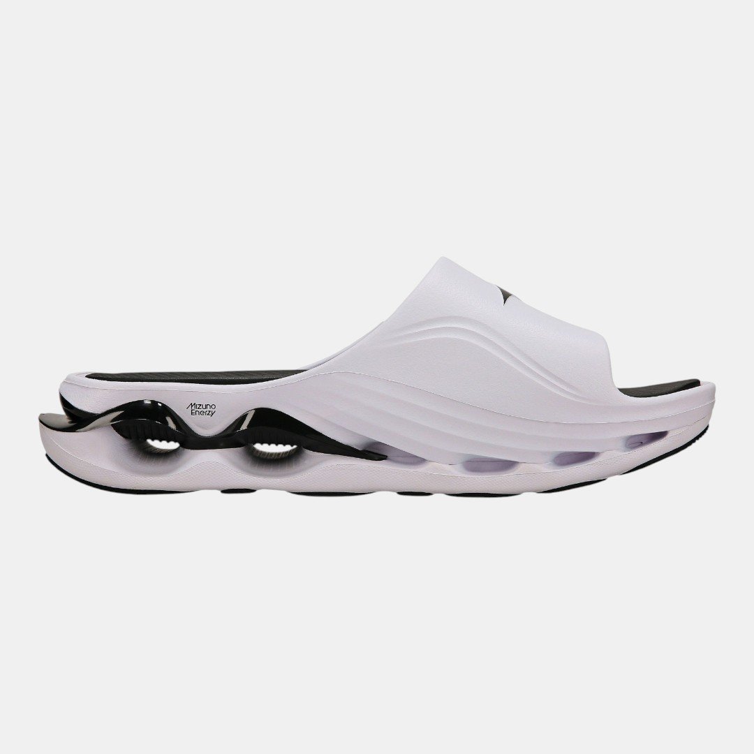 Chinelo Mizuno Slide Wave Branco com Preto Branco 4