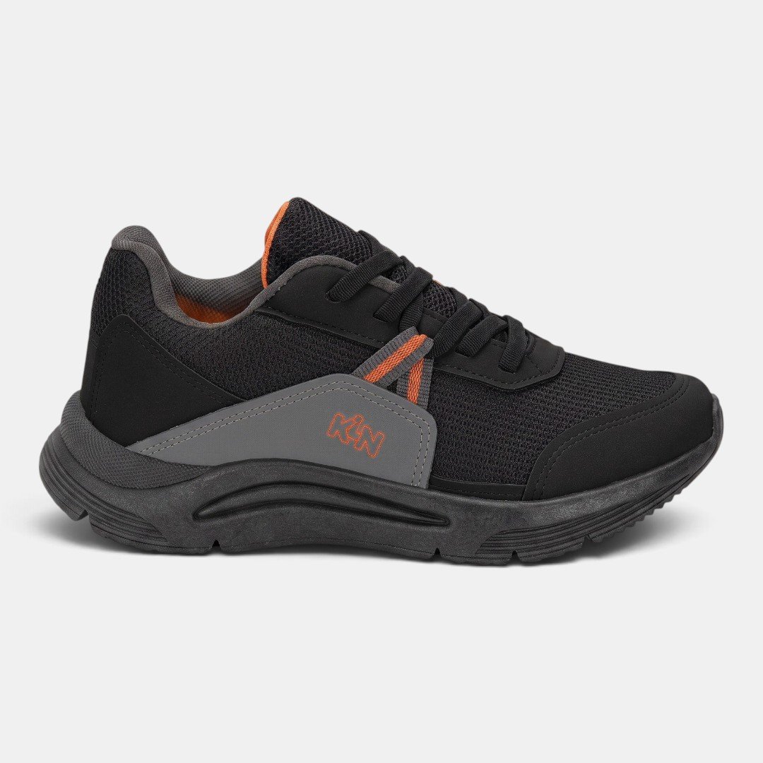 Tênis Klin New Sport Infantil Menino Preto com Laranja Preto 1