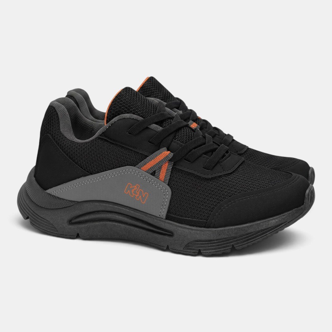 Tênis Klin New Sport Infantil Menino Preto com Laranja Preto 3