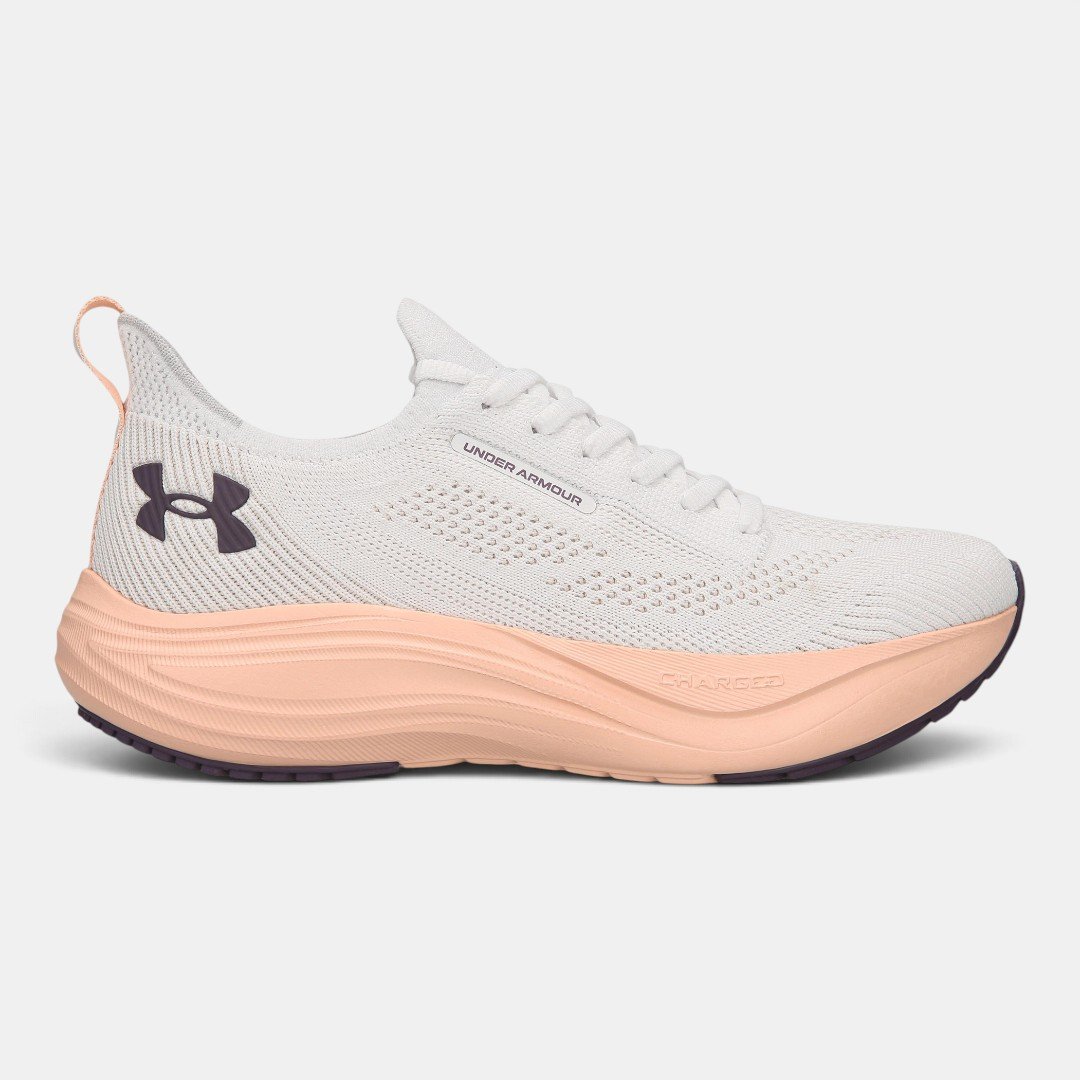 Tênis Under Armour Charged Fleek Branco com Rosa