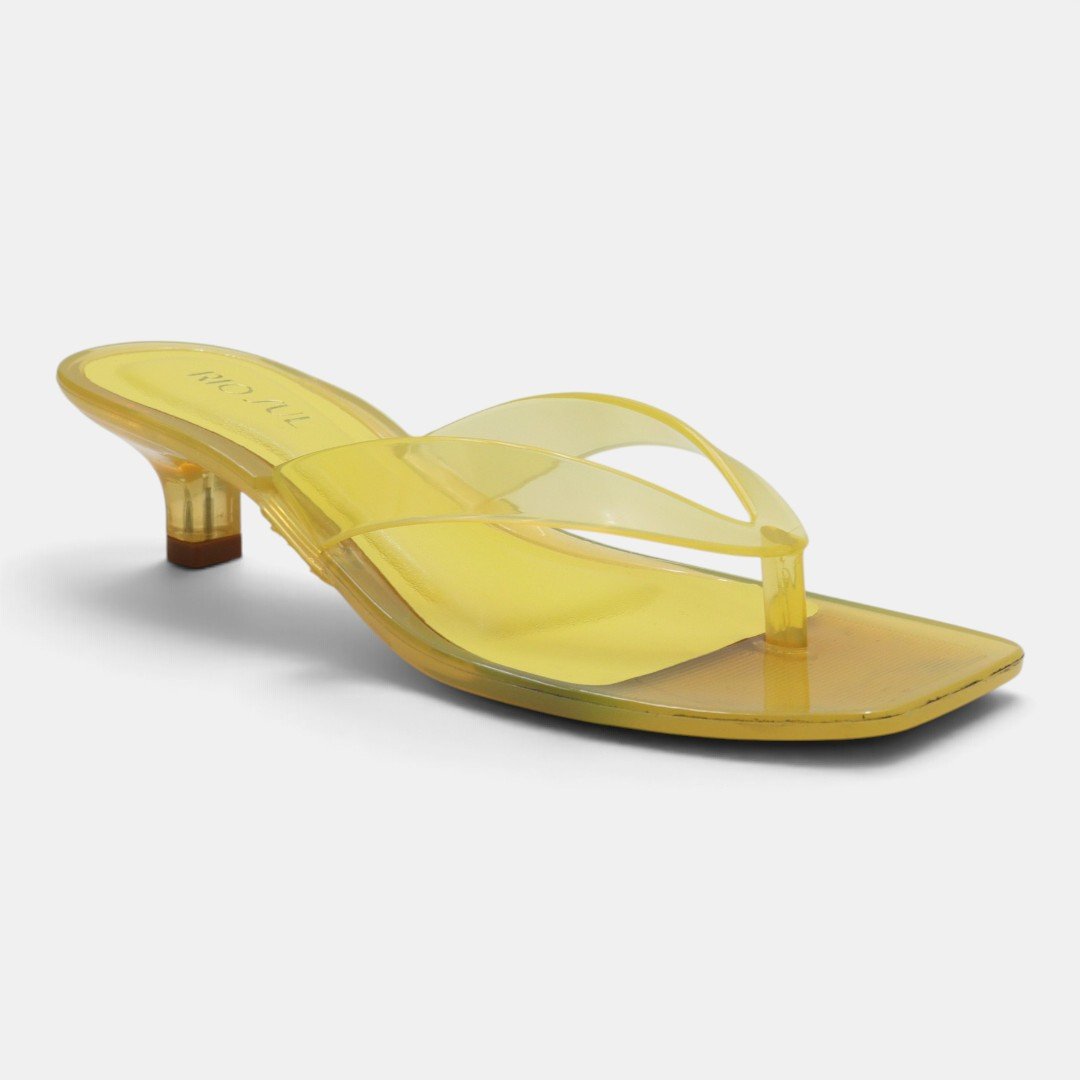 Tamanco De Dedo Rio Sul Jelly Chic Salto Taça Amarelo Amarelo 3