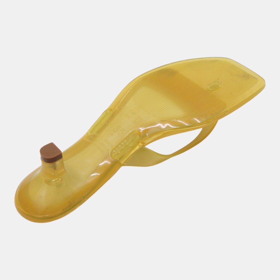 Tamanco De Dedo Rio Sul Jelly Chic Salto Taça Amarelo Amarelo 6