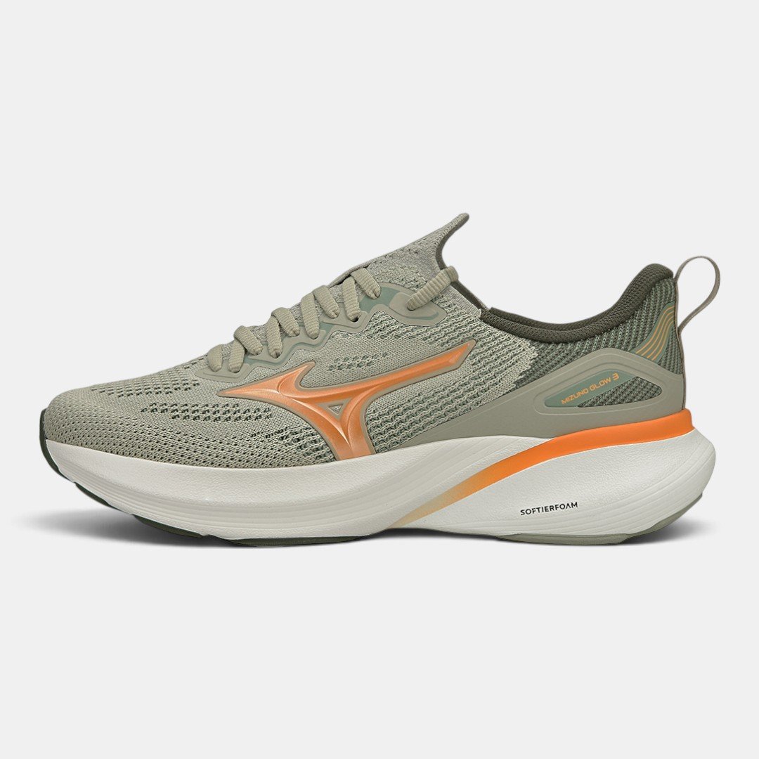 Tênis De Corrida Mizuno Glow 3 Feminino Verde Oliva