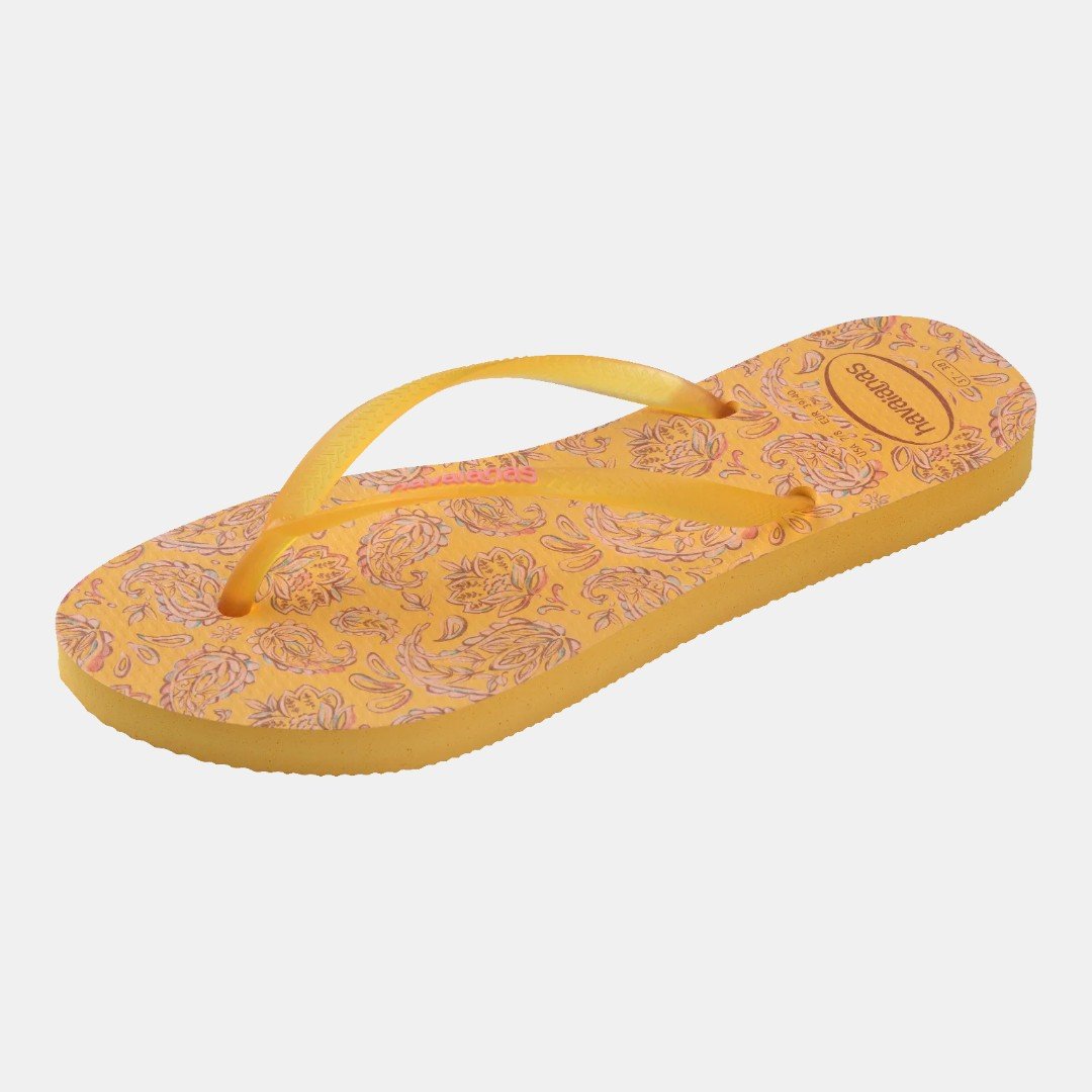 Chinelo Havaianas Slim Daydream Amarelo Amarelo Caja 6