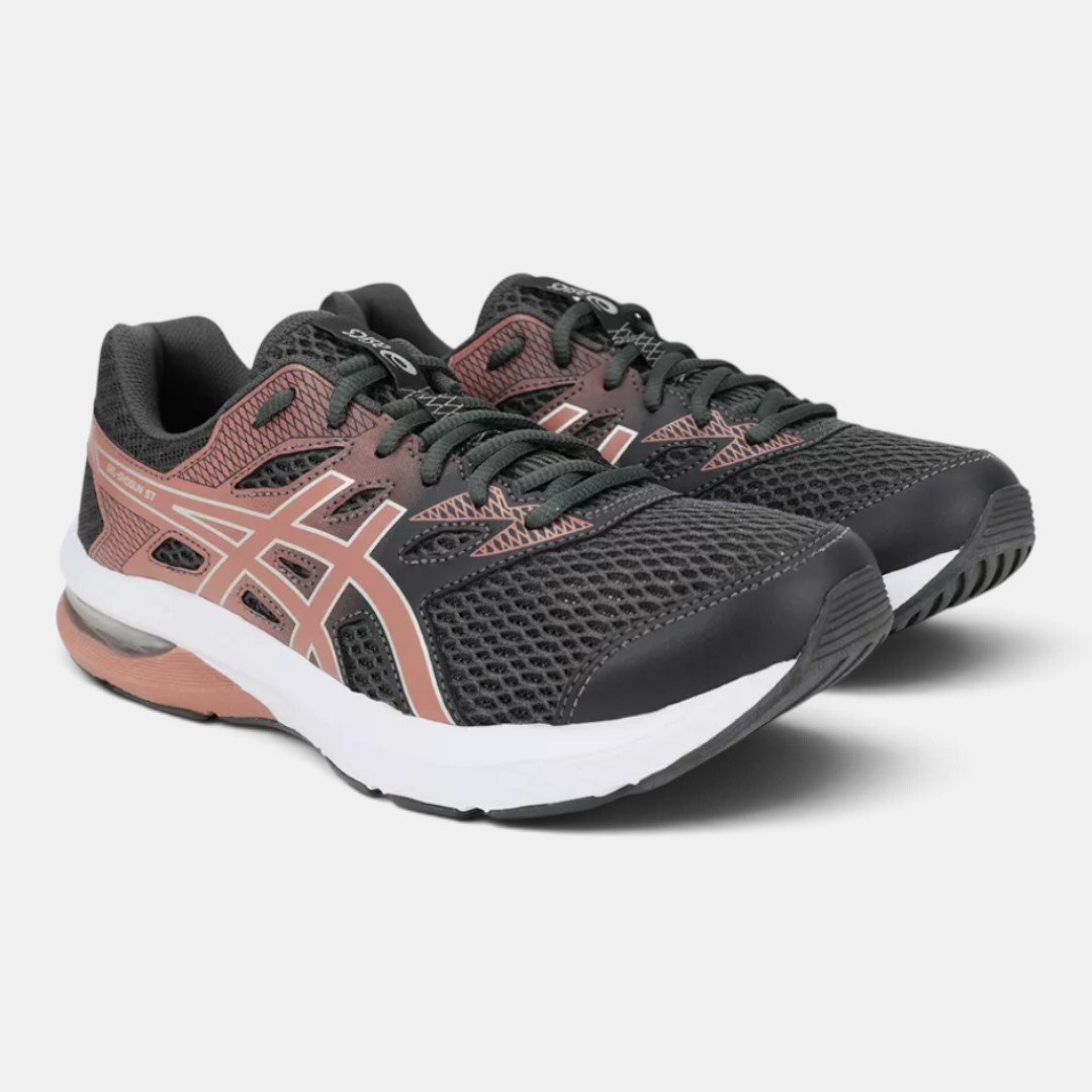 Tênis Asics GEL-Shogun ST Feminino Cinza com Rosa Cinza 2
