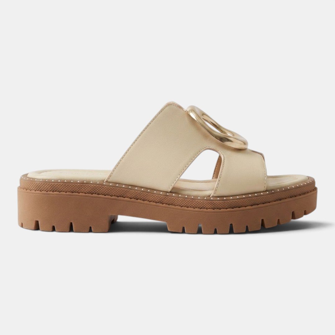 Tamanco Ramarim Flatform Com Enfeite Buttercream