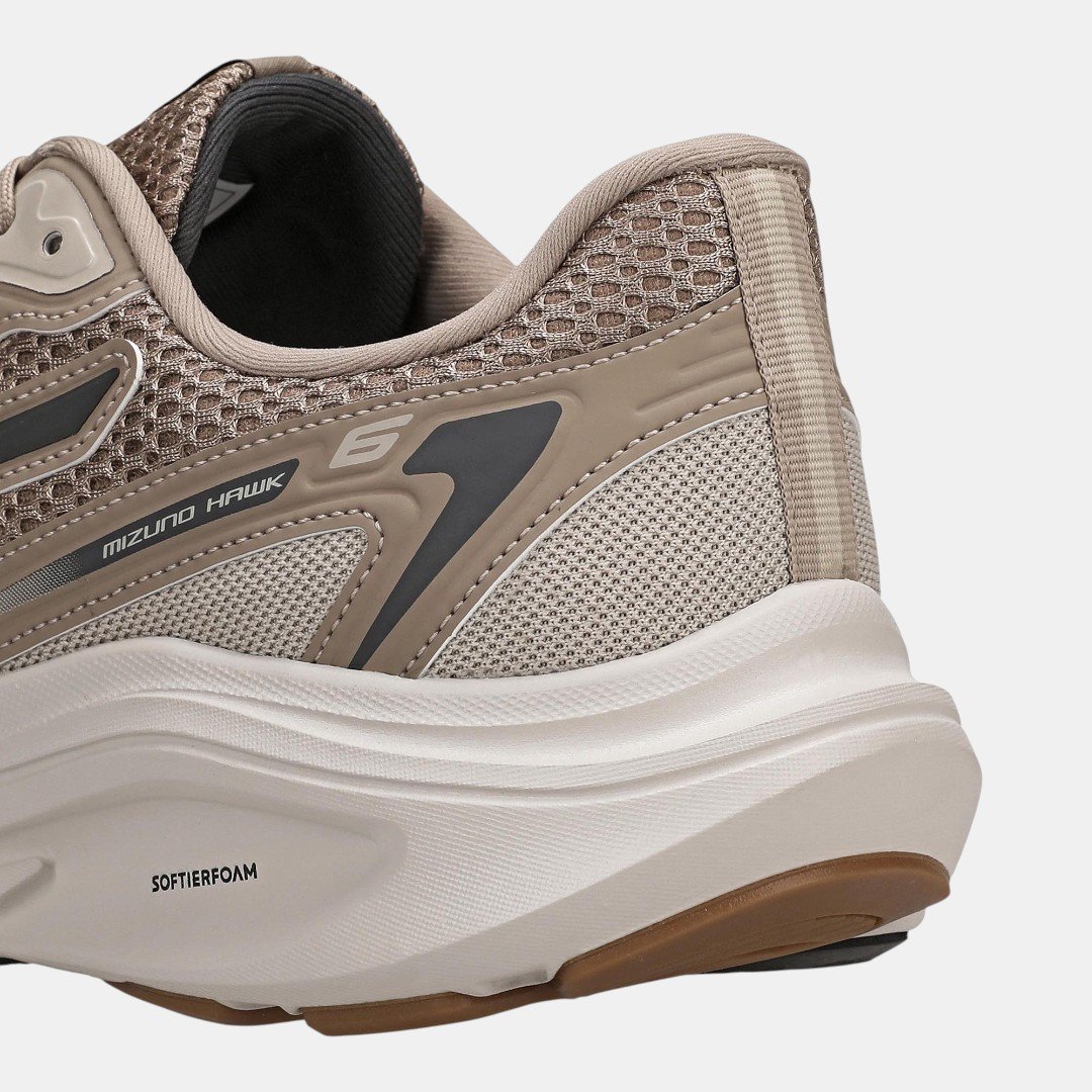 Tênis de Corrida Mizuno Hawk 6 Bege Bege 8