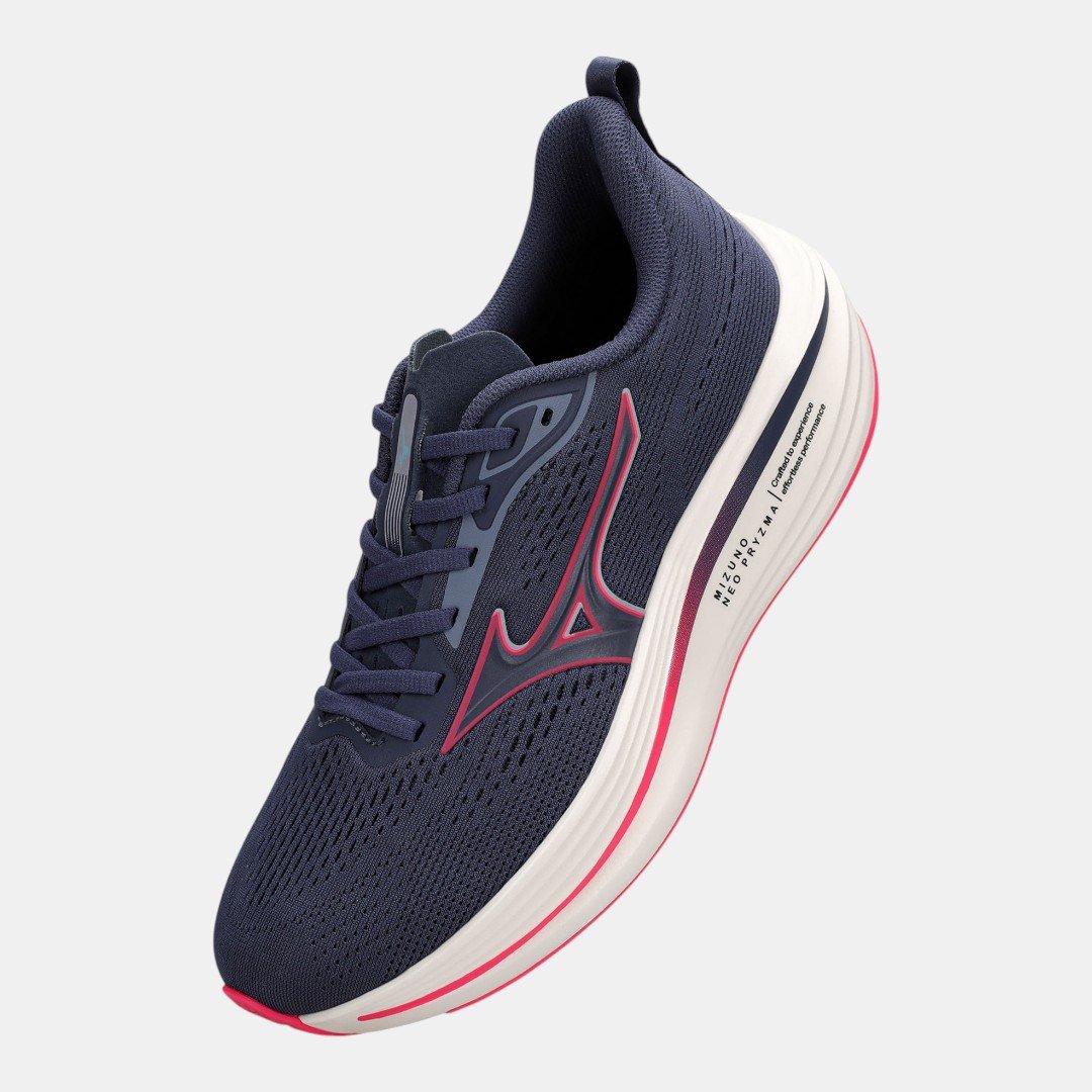 Tênis De Corrida Mizuno Neo Pryzma Azul Marinho com Pink Azul 2