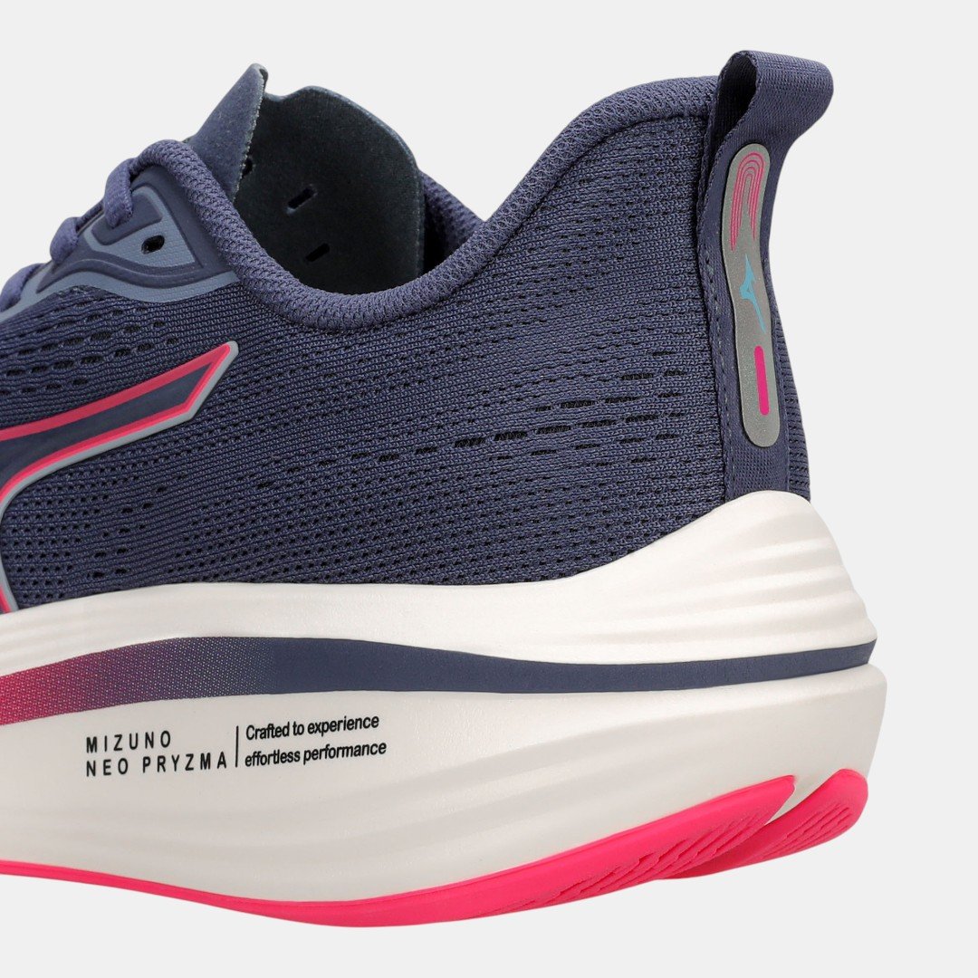 Tênis De Corrida Mizuno Neo Pryzma Azul Marinho com Pink Azul 8