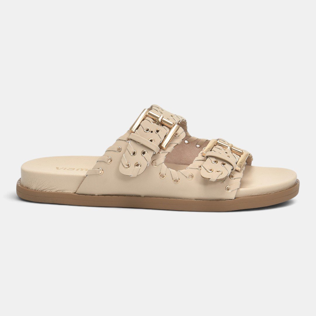 Papete Via Marte Com Maxi Fivelas Off White
