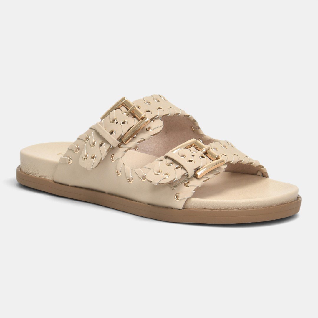Papete Via Marte Com Maxi Fivelas Off White Baunilha 2