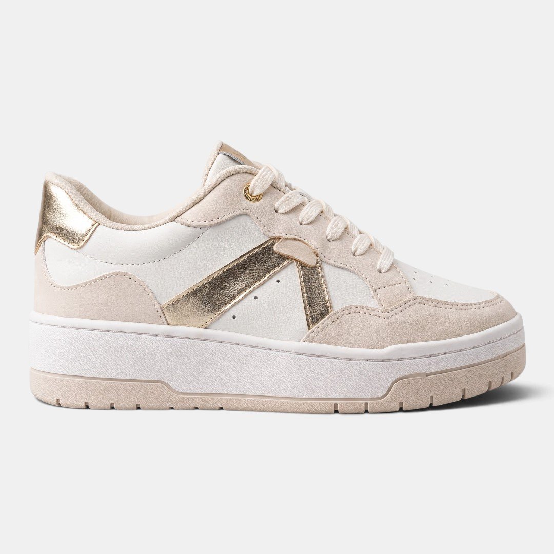 Tênis Casual Feminino Plataforma Branco