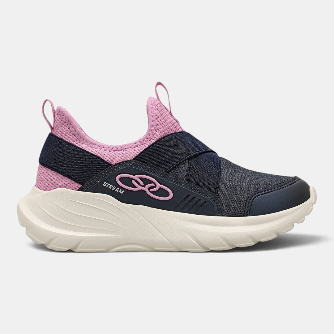 Tênis Olympikus Infantil Stream Kids Marinho com Rosa Azul 1