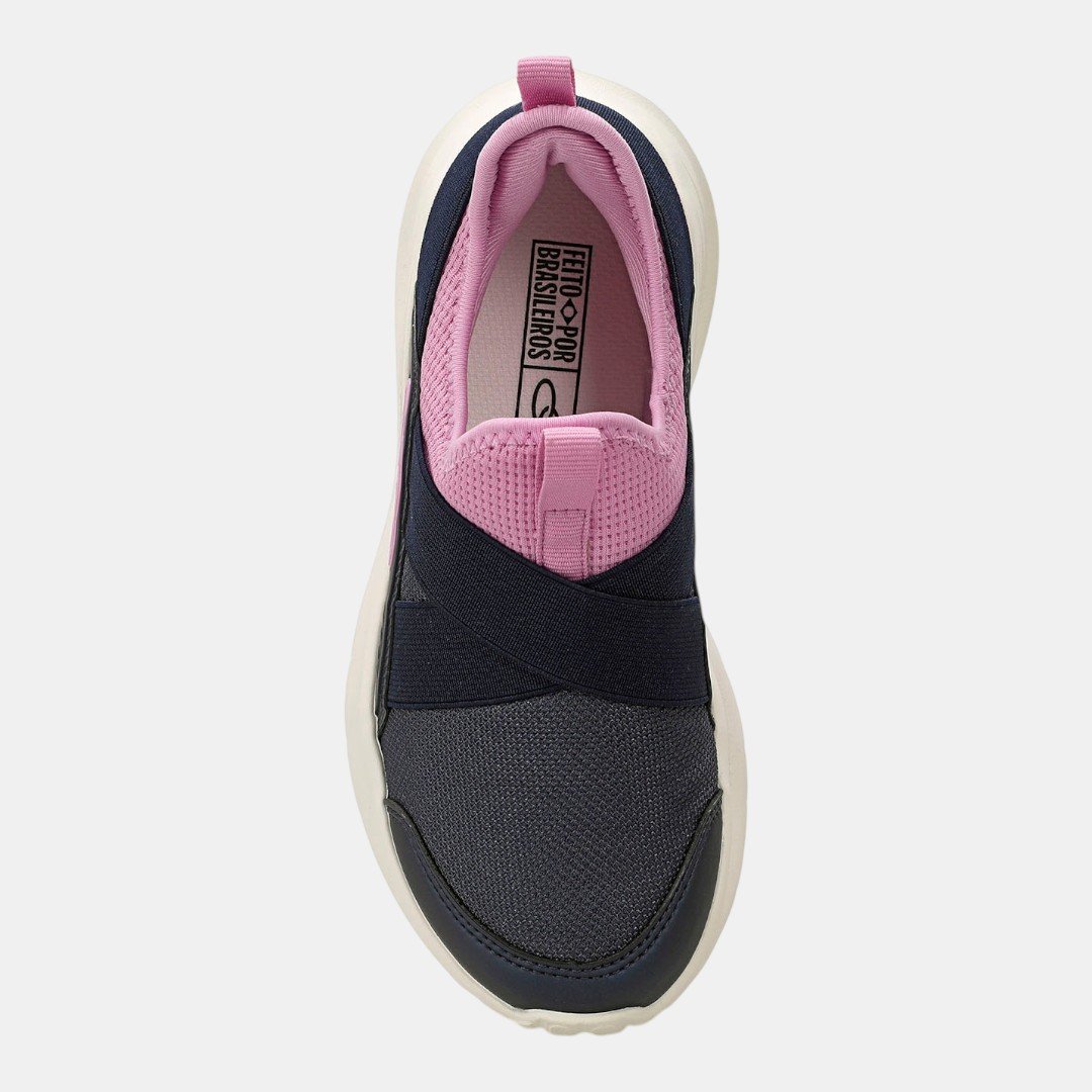 Tênis Olympikus Infantil Stream Kids Marinho com Rosa Azul 4