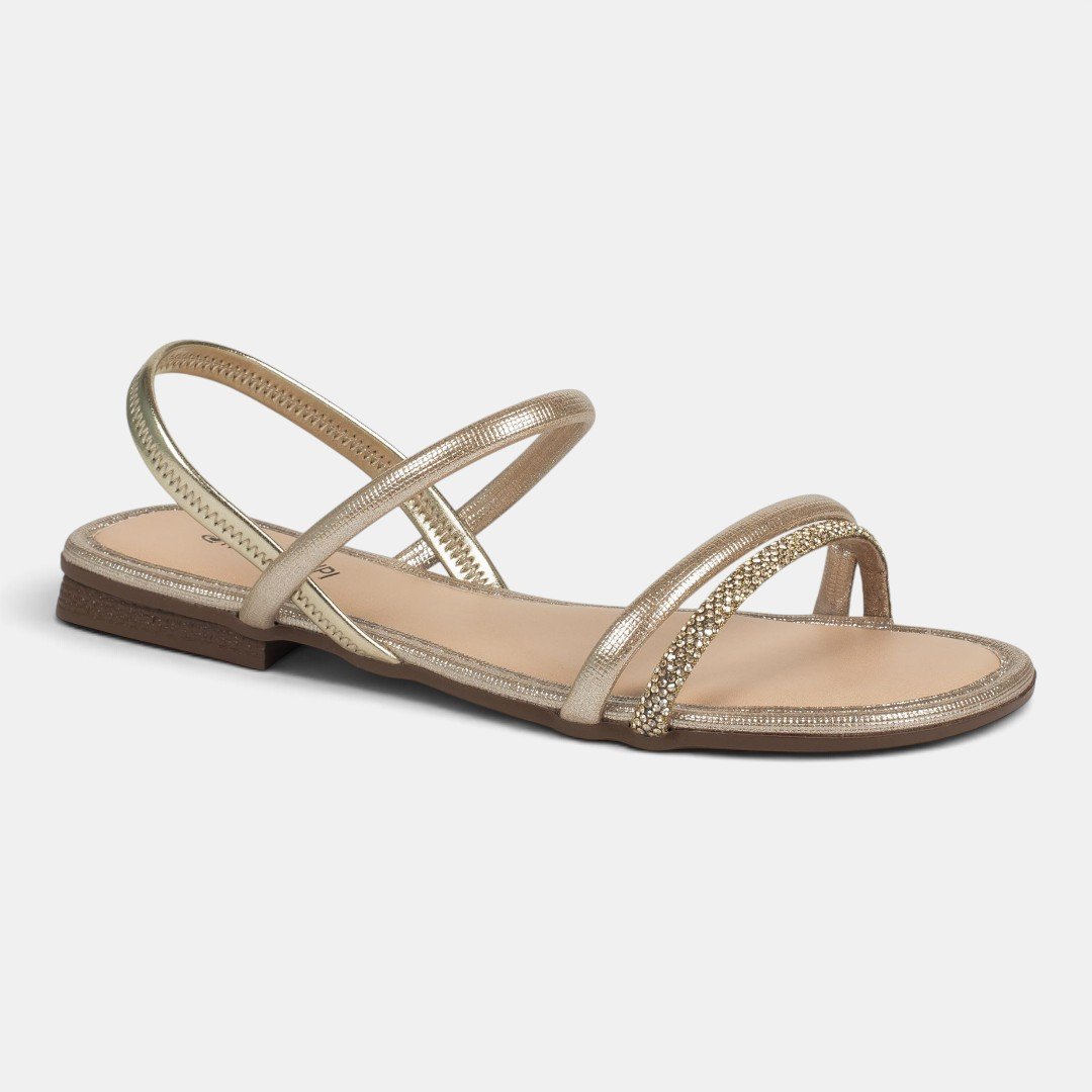 Sandália Rasteira Mississipi Dourada Dourado 8