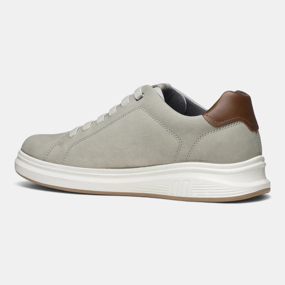 Tênis Pegada Casual Masculino Em Couro Cinza Cinza 3