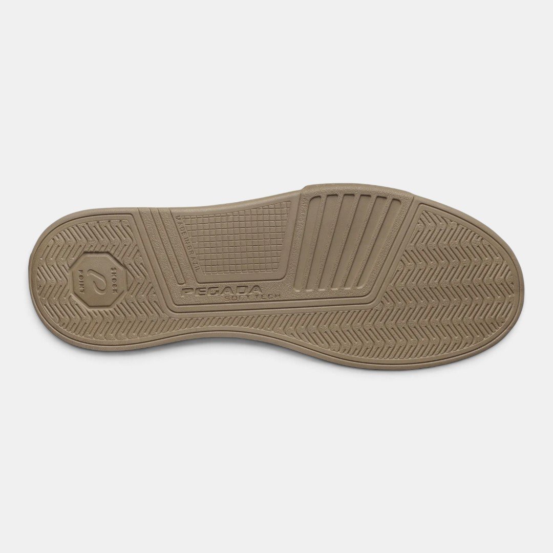 Tênis Pegada Casual Masculino Em Couro Cinza Cinza 4