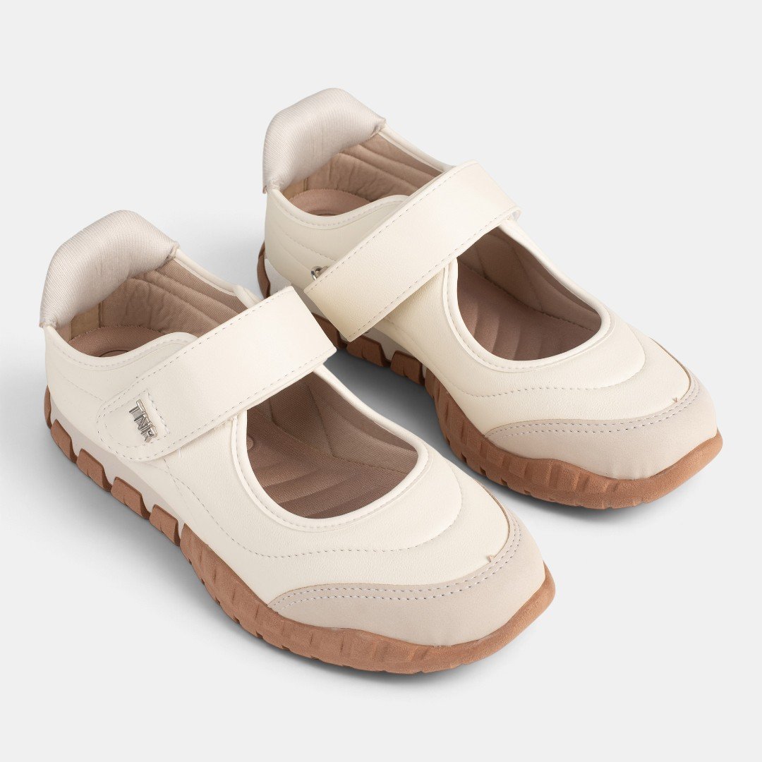Tênis Tanara Casual Mary Jane Off White Porcelana 2