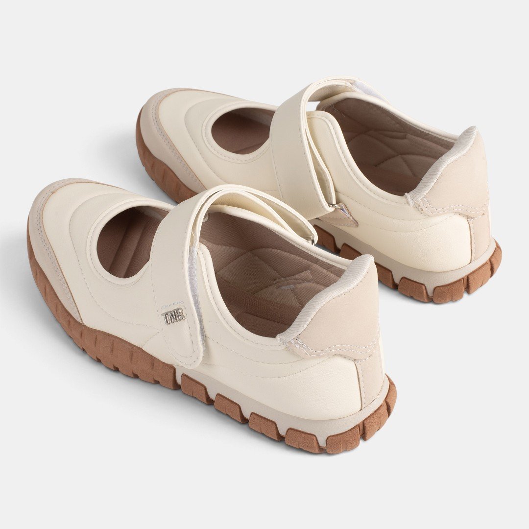 Tênis Tanara Casual Mary Jane Off White Porcelana 3