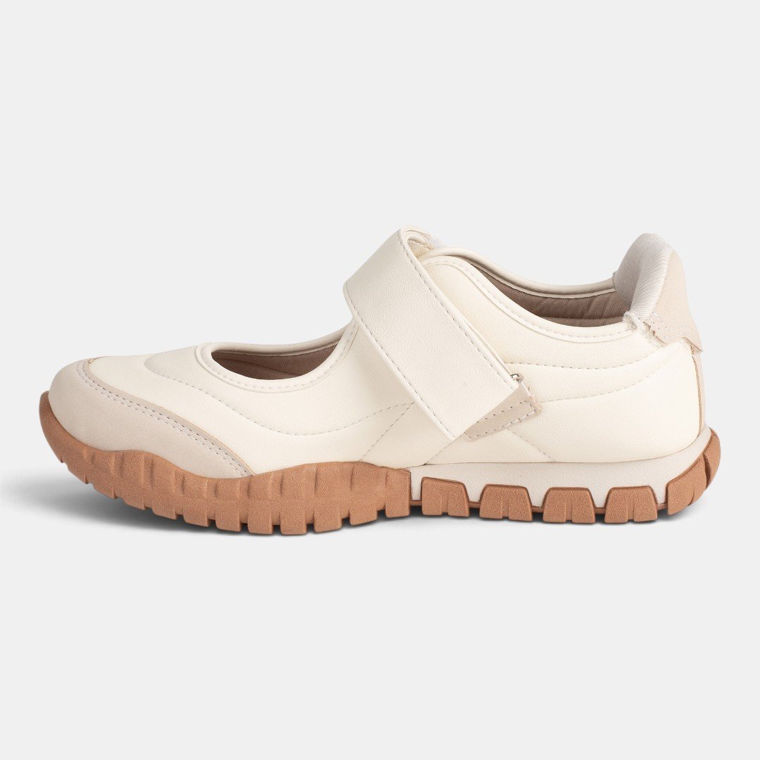 Tênis Tanara Casual Mary Jane Off White Porcelana 5