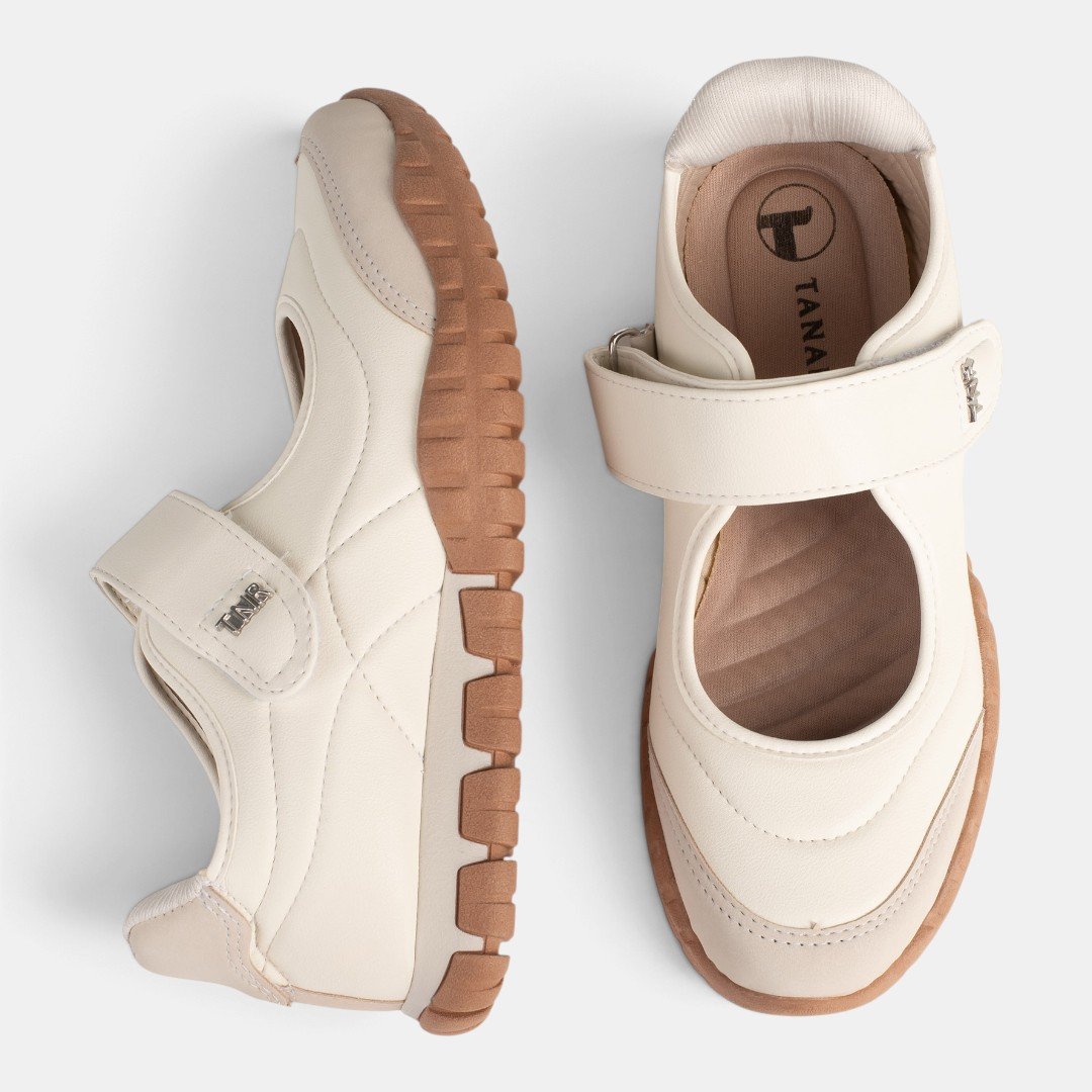 Tênis Tanara Casual Mary Jane Off White Porcelana 7