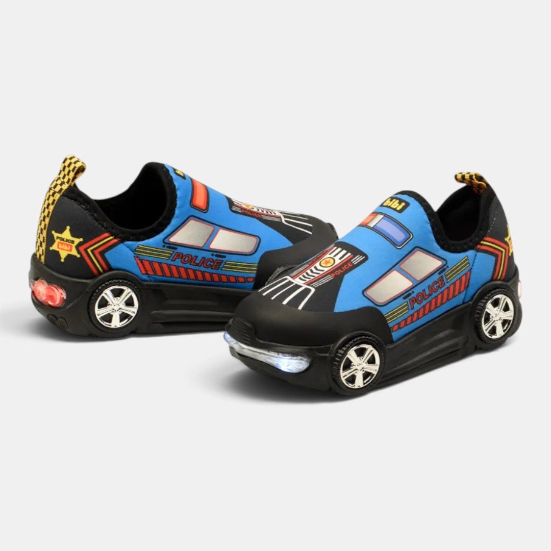 Tênis Infantil com LED Bibi Turbo Azul Polícia Preto 3