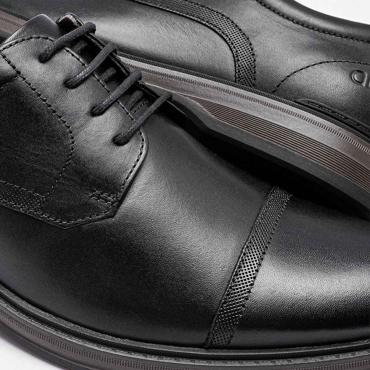 Sapato Social Democrata Noah Em Couro Preto Preto 3