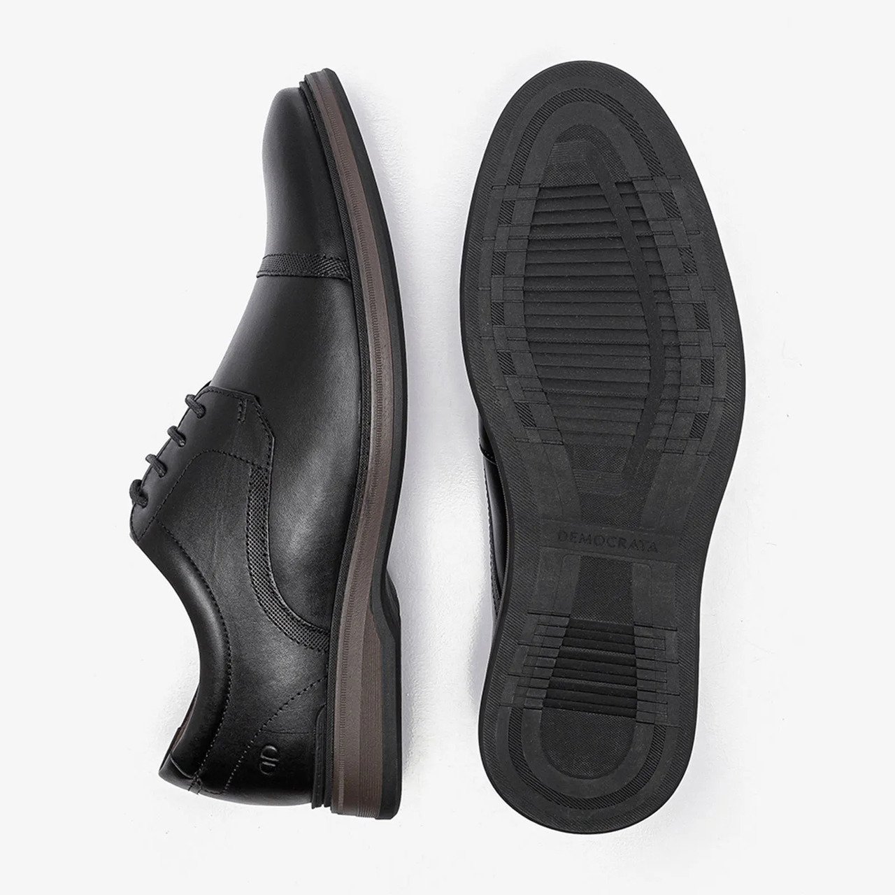 Sapato Social Democrata Noah Em Couro Preto Preto 4