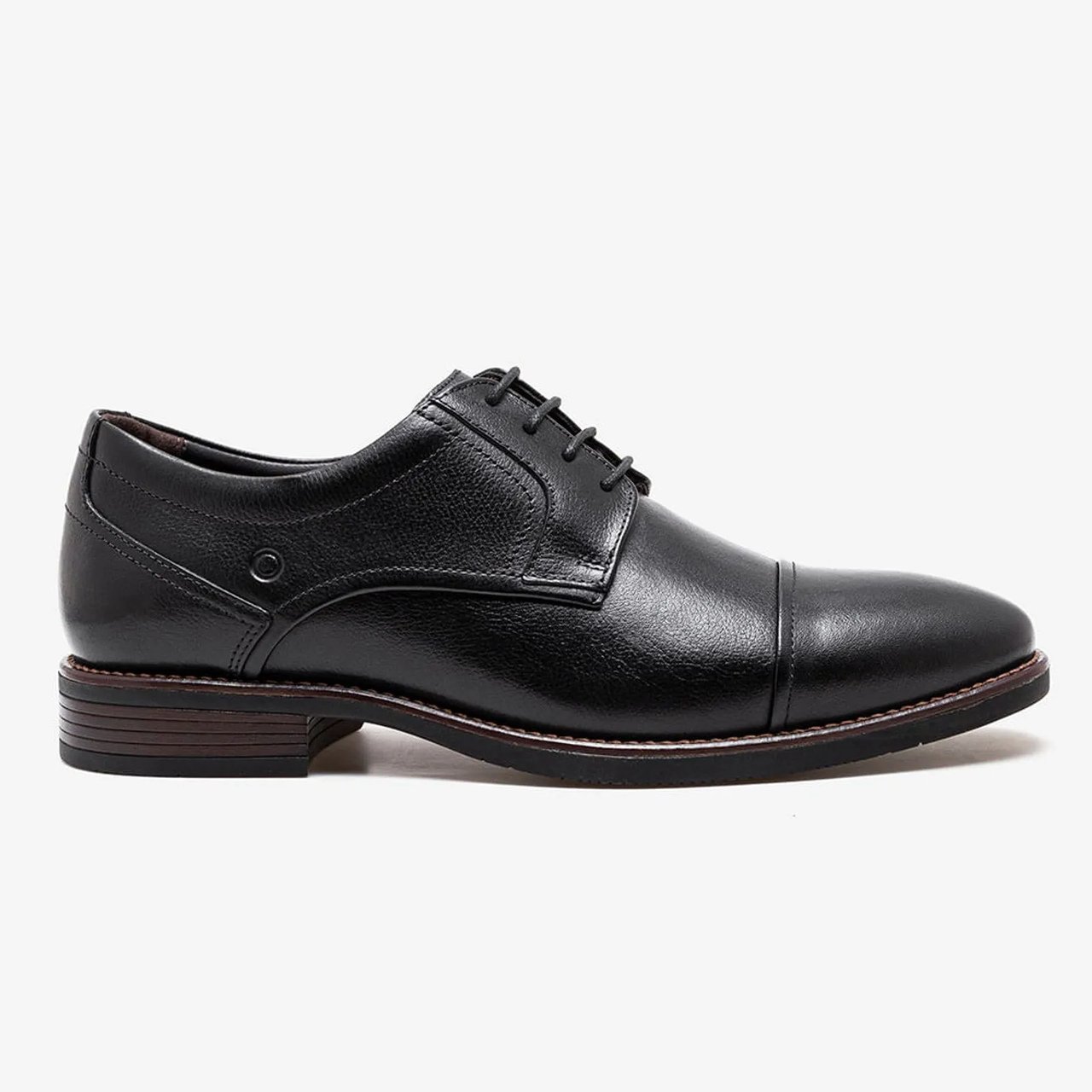 Sapato Social Democrata Masculino Em Couro Preto