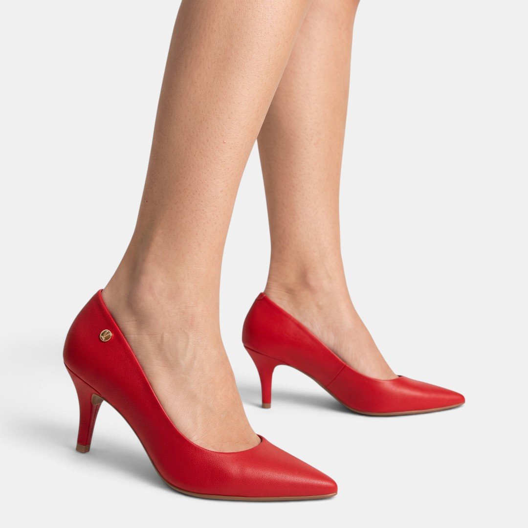 Scarpin Vizzano Salto Médio Vermelho Vermelho Ruby 2