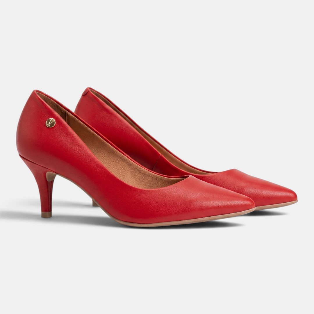 Scarpin Vizzano Salto Médio Vermelho Vermelho Ruby 3