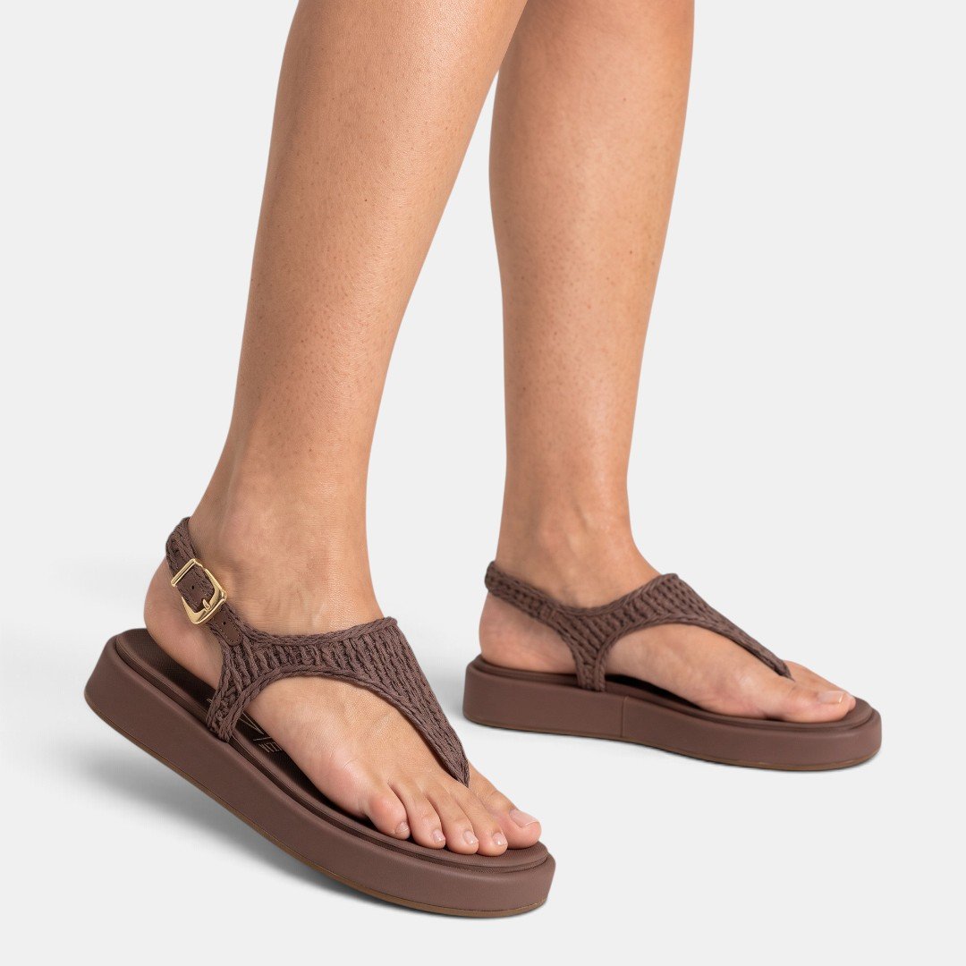 Sandália Papete Vizzano Crochê Marrom Chocolate 2