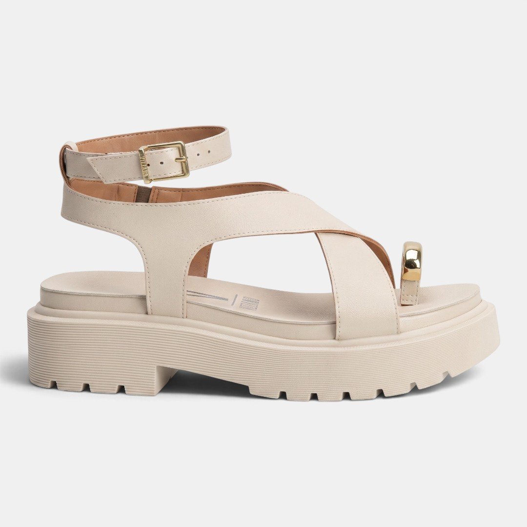 Sandália Papete Vizzano De Dedo Off White