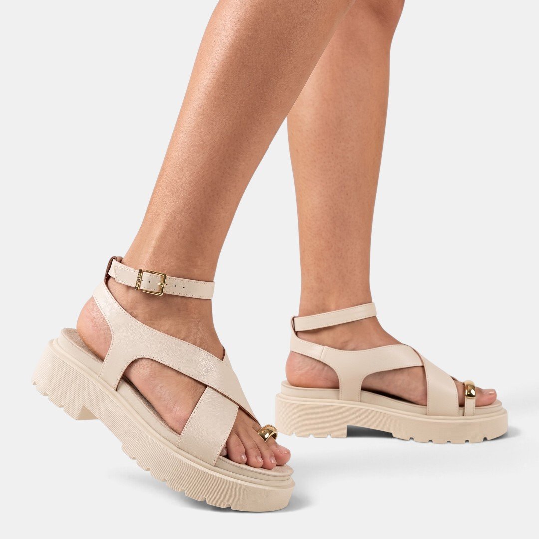 Sandália Papete Vizzano De Dedo Off White Branco 2