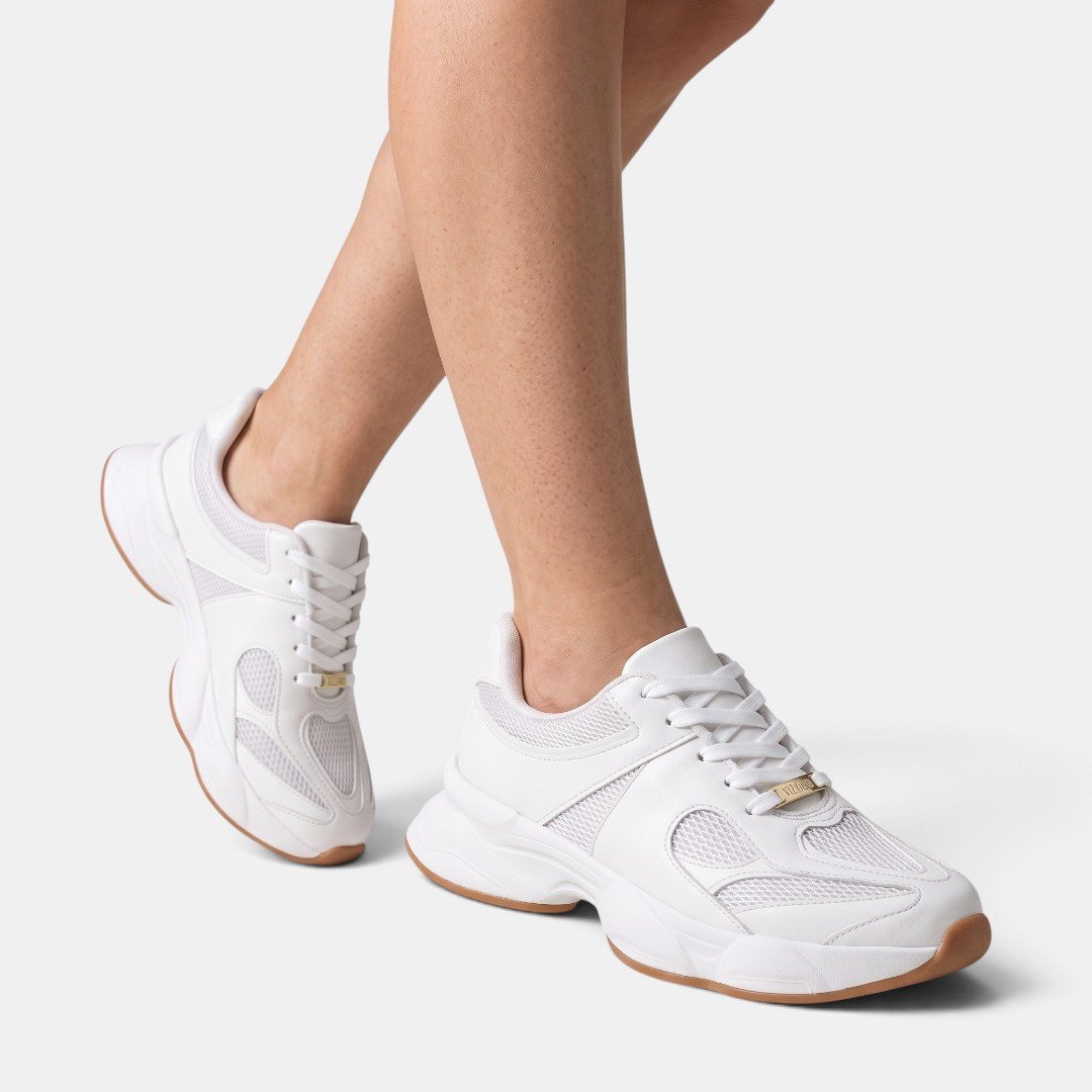 Tênis Vizzano Chunky Casual Feminino Branco Branco 2
