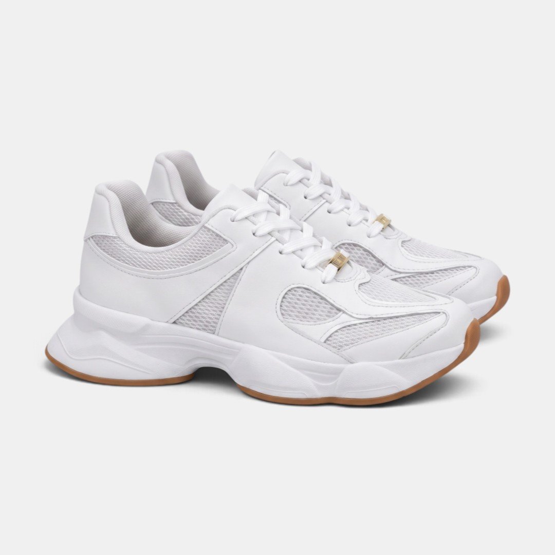 Tênis Vizzano Chunky Casual Feminino Branco Branco 3