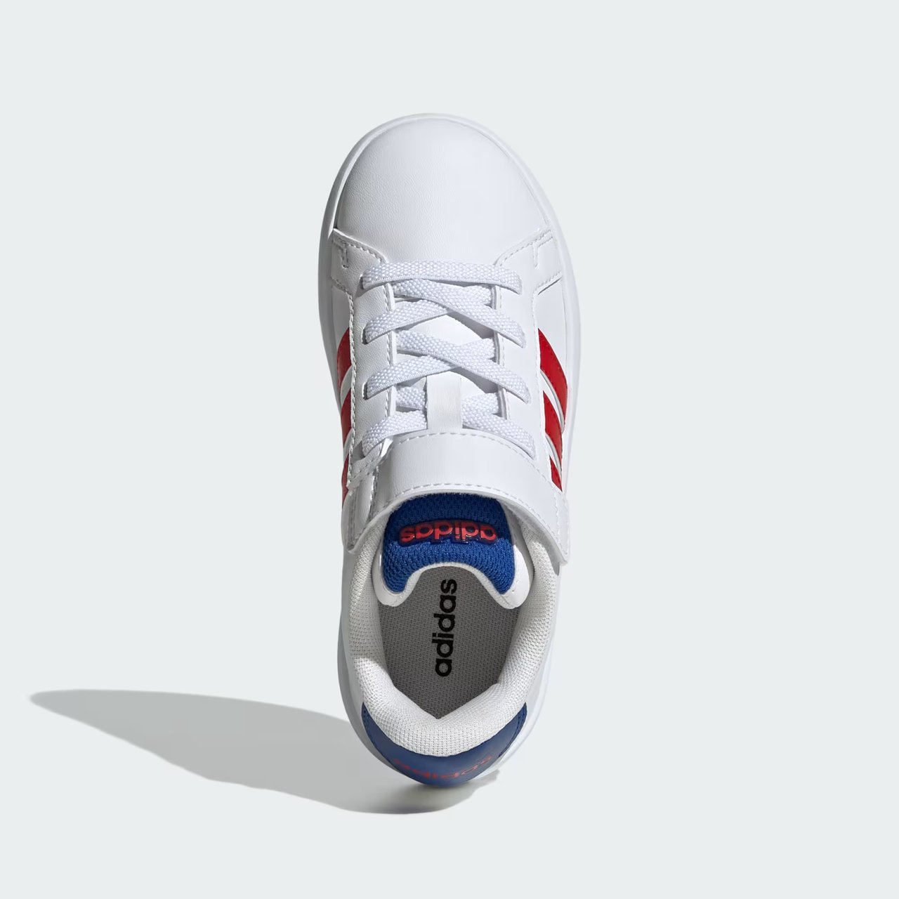 Tênis Adidas Grand Court 3.0 Infantil Branco com Vermelho Branco 3