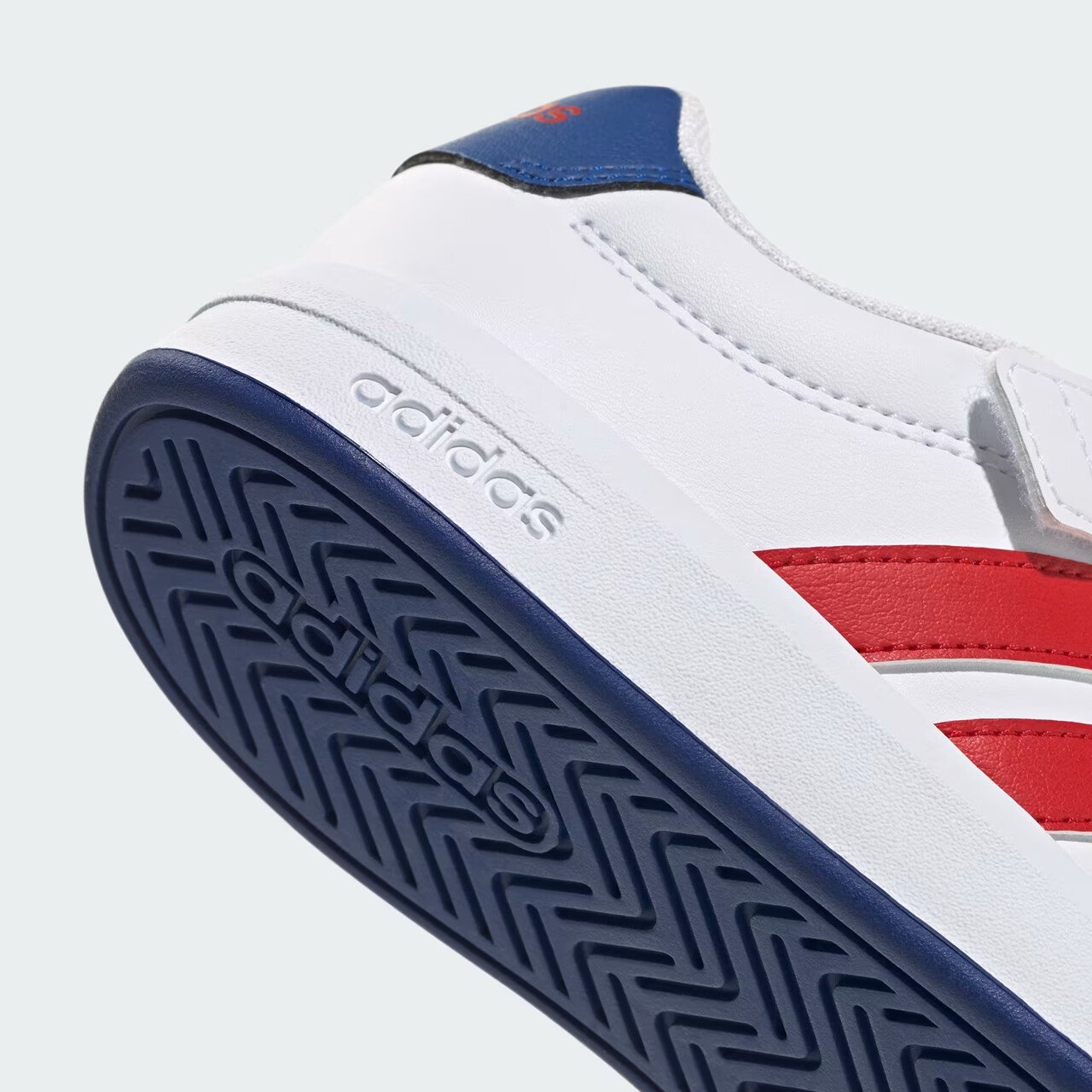 Tênis Adidas Grand Court 3.0 Infantil Branco com Vermelho Branco 8