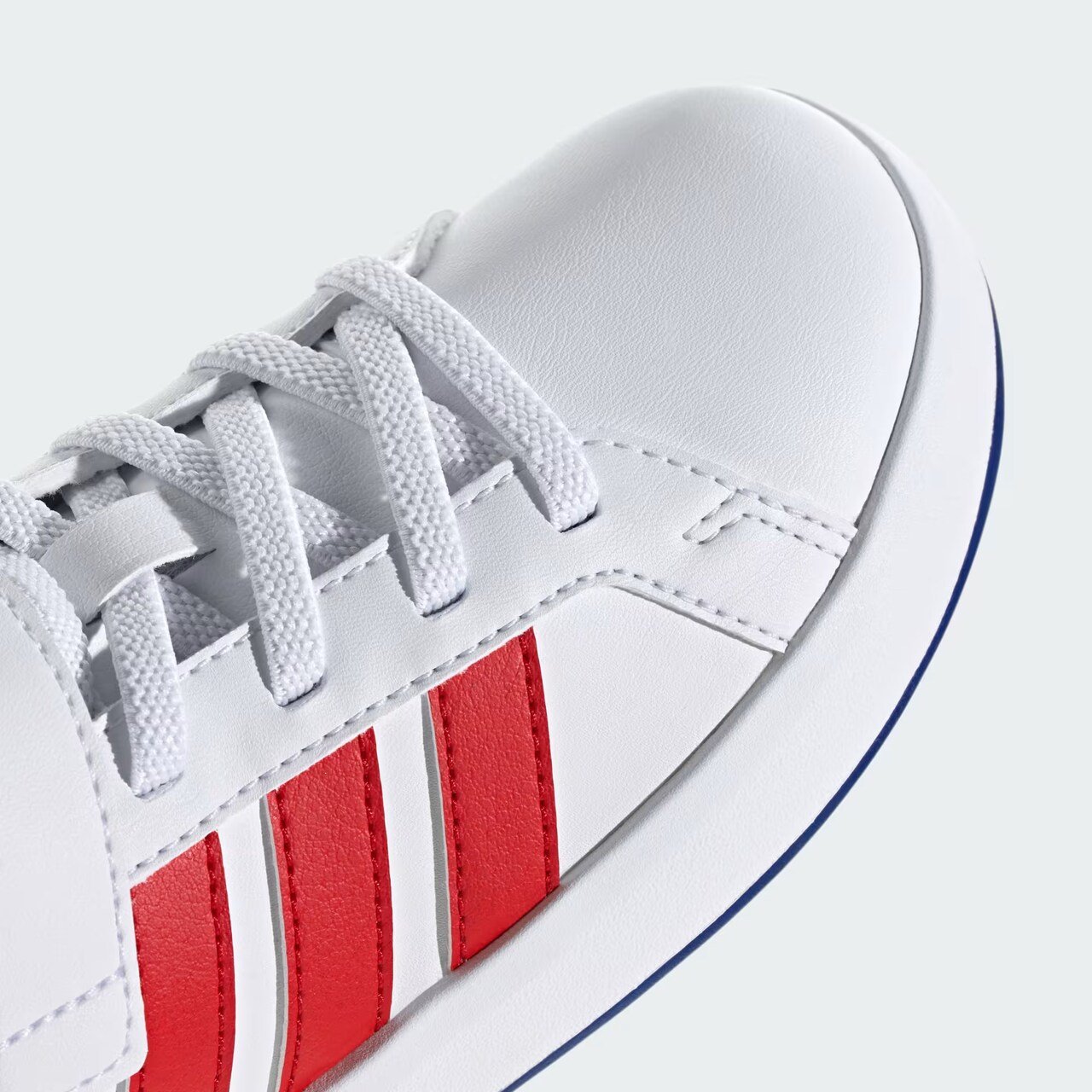 Tênis Adidas Grand Court 3.0 Infantil Branco com Vermelho Branco 9